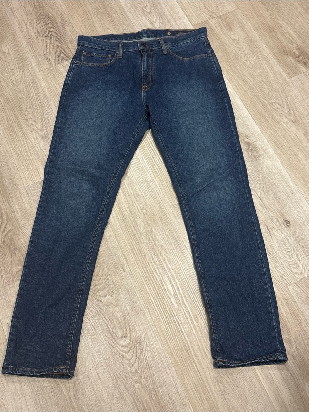 Roark Straight Fit Sz 32x32 Open Roads, Open minds HWY 128 Denim mens Blue